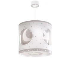 Dalber - Lampada da soffitto, a sospensione rotante, motivo: luna, colore: marrone