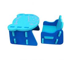 meiqicool Childrens New Animal Eva Puzzle Set di Tavolo e Sedia Bambini mobili ZY17QSL