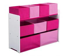 Delta Children TB83413GN-130 Recipiente per Giocattoli Multi-Contenitore, Rosa, Bianco