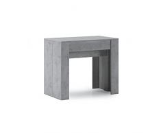 Skraut Home | Tavolo Consolle Allungabile fino a 237 cm | 5 Diverse Posizioni | Dimensioni Chiuso: 78 x 90 x 50 cm | Cemento | Ideale per la tua Sala da Pranzo, Soggiorno o Scrivania