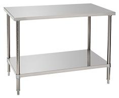 Tavolo lavoro da cucina con mensola inferiore 120x70cm H86-90 - Bartscher 601712