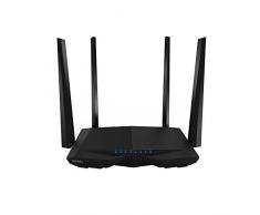 Tenda AC6 Router Wi-Fi AC1200 Dualband 300 Mbps 2.4 GHz e 867 Mbps 5 GHz, 4 5dBi Antenne, Parental Control e Rete Ospiti, VPN, IPv6, Adatto per Case a Un Piano