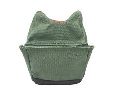 Tourbon caccia, in tela con finiture in pelle per fucile a panchina posteriori per borsa, colore: verde