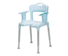 Patterson Medical - Sedia da doccia con schienale e braccioli, colore blu