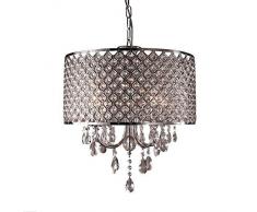 SAILUN cristallo lampada a sospensione paralume lampadario lampada a sospensione lampada a sospensione lampadario paralume appeso 4 x E14 (senza lampadina inclusa)