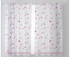 Cardenal Textil Freson - Tenda da Cucina, in Tessuto, Viola, Confezione da 2 Pezzi, 100 x 140 cm