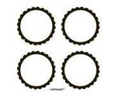 Etichette Amscan Candy Buffet Scalloped, Nero