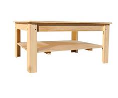 Rebecca SRL Tavolo Tavolino da Salotto Mobile Porta TV Scaffale Interno Legno Paulownia Chiaro Rustico Arte Povera Living Soggiorno (cod. r20150825)