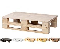 Tavolo ausiliario/tavolino da salotto in pallet, stile vintage, stile rustico, 100 cm x 60 cm, finitura grezza