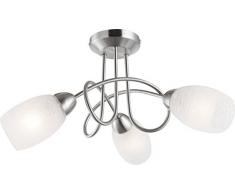 PLAFONIERA NICHEL SATINATO, LAMPADINE ESCLUSE: 3xE14 40W Art. 63170-3