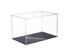 Yardwe 1Pc Scatola Di Visualizzazione Trasparente Caso Di Esposizione Di Pallacanestro Scatola Di Visualizzazione Trasparente Basamento Quadrato Action Figure Cabinet Box Vetrina In