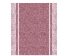 Homelife Tappeto Cucina Antiscivolo Lavabile in Vinile 52X280 Made in Italy | Passatoia Antimacchia in PVC Interni ed Esterni Stampa Effetto Lino Bordeaux | Tappeti Runner Lungo in Gomma [280 cm]