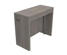 Ve.Ca. Tavolo Consolle Giove con porta allunghe - allungabile da 40 a 300 cm, in diversi colore, arredo cucina casa (Rovere grigio)