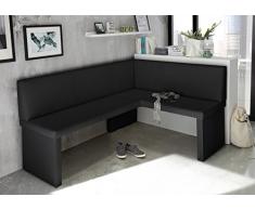 MyStyleWood - Panchina ad angolo da cucina “Olga”, spessa imbottitura, in ecopelle, facile da pulire, struttura in legno resistente