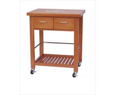 Carrello da cucina colore ciliegio LHE3 L76h93p55cm