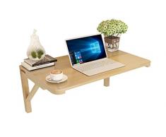 F-XW Tavolo Pieghevole da Parete Tavolino Salvaspazio Tavoli da Balcone Scrivanie L50xW30cm L60xW40cm L80xW50cm L120xW60cm (Color : Natural, Size : L50xW30cm/20x12in)