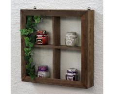 DanDiBo Cassettiera Vetrina-scaffale 12058 Loft 32cm Vintage Shabby Stile Country Scaffale a Parete