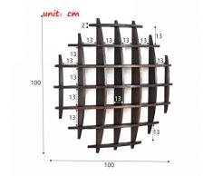 GLJJQMY Mensola A Muro Mensola In Legno Massello Decorazione Vetrinetta Set Da Tè Cornice Antica Muro Imitazione Antico Parete Attrezzata Mensola A Muro In Ceramica Bruciato Paulownia Grande Blog (esc
