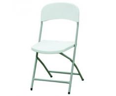 ARCHIMEDE CD40 Tavoli Pieghevoli Sedia, Plastica, Grigio Chiaro