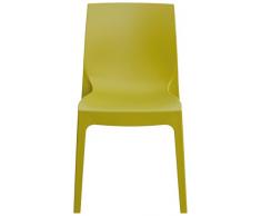 Grandsoleil Boheme Roma Greenpol sedia impilabile, verde polimerico, anice verde, 54 x 52 x 81 cm