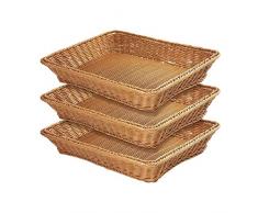 HJUIK Cestini portaoggetti in Rattan Cesti Intrecciati Fruit Bread 15,7 Pollici di Simulazione di Vite Bread Basket Woven Tavolo Frutta Verdura Serving Carrello Ristorante con Brown (Color : Brown)