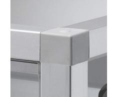 MHN - Vetrinetta pensile in Vetro Illuminato, chiudibile, in Alluminio, per Collezionisti Larghezza 80 cm, Altezza 90 cm, 2 Porte, Profilo Arrotondato, Parete Posteriore in Legno, Grigio