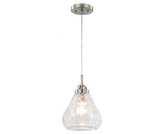 Westinghouse Lampada a Sospensione E27, Nichel Spazzolato, acciaio