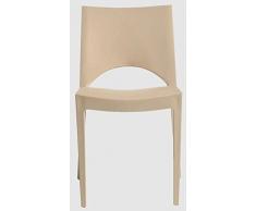 Grand Soleil Grandsoleil Upon Paris Sedia impilabile, in Polipropilene, Avorio, 51 x 49 x 80 cm, Ivory, 51 X 49 X 80 Cm