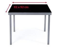 Ultranatura Korfu Tavolo da giardino in alluminio, grigio, ca. 90 x 90 x 71cm