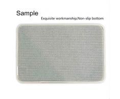 QIFUDEVS-BATHROOM MAT Home Tappetini da Bagno Foglia di Banana, Foglie di Palma Tropicale Tappeti da Bagno Antiscivolo Tappeti da Bagno assorbenti Tappetino da Cucina Tappeto, 20 x 31 Pollici, Bianco