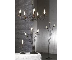 ONLI Bugia Lampadario 5 E14, Marrone/Oro, 5 luci