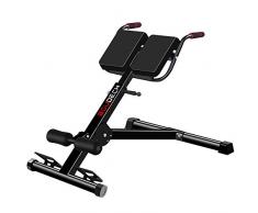 BOUDECH Panca da Fitness Romana Multifunzione per iperestensioni Crunch e Addominali con inclinazione ed Altezza Regolabili e Completamente richiudibile