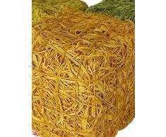 3 CUBO PAGLIA COLORE VERDE GIALLO E ARANCIONE ARREDO MA ANCHE PER VETRINA ESPOSIZIONE 10X10 INTERNO POLISTIROLO