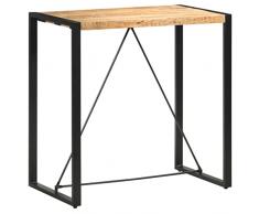 vidaXL Legno Massello di Mango Tavolo da Bar Tavolino da Pub Tavolo Alto per Bistrot Tavolinetto Tavola Mobili per Spazi Commerciali 110x60x110 cm