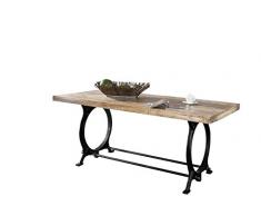 Massivmoebel24.de Legno Antico Laccato Industriale Stile Tavolo da Pranzo 200x100 Mobili in Legno Massello Ferro in Legno Massello Industriale #28