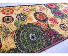 BuyElegant Chakra 2 tappetini Poliestere Pavimento Tappeto Super Assorbente Eco-Friendly in Lattice Antiscivolo Tappeti per La Cucina camere da Letto Sala Conservatorio 137 x 49 cm