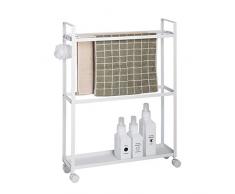 LMBASKET Carrello da Cucina con Ruote Cucina Salvaspazio Carrello di Servizio Plastica Cucina Carrello per Cucina Bagno Ufficio