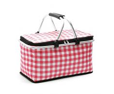 JTRHD Pranzo al Sacco da Viaggio Grande isolati Picnic Basket Perfetta Tenuta Pieghevole Fredda Portatile Carrello Set Adatto for la Corsa di Campeggio per Camping Gym Travel