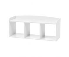 Iris Ohyama, Mobili, Libreria, Panca per bambini, Scaffale, Organizzatore di giocattoli/Design, Solido, Facile da montare, Versatile, Camera da letto, Scuola, Sala giochi - KBN-3 - Bianco