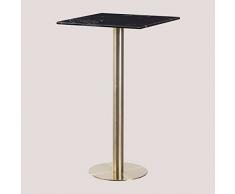 SKLUM Tavolo Alto Quadrato da Bar in Marmo (60x60 cm) Cosmopolitan Oro champagne