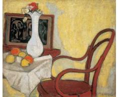 GFM Painting - Riproduzione Fatta a Mano di Pittura ad Olio. Soggetto:Interior with Thonet-Chair 1908,Pittura ad Olio di Sandor Galimberti - 72 By 96 Pollici