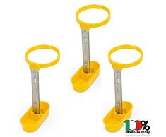 MISTERMOBY ABBEVERATOIO PORTA BOTTIGLIA BOTTIGLIE IN PLASTICA CONIGLI GALLINE ANIMALI 3 PZ