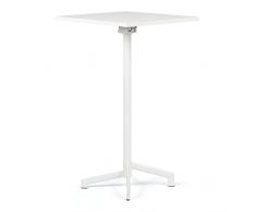 SKLUM Tavolo Bar Pieghevole e convertibile in 2 Altezze in Acciaio (60x60 cm) Dely Bianco