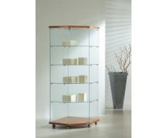 VETRINA ANGOLARE SERIE LL artOF718L 68x68x181cm FARETTI INCLUSI made in italy