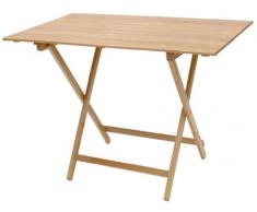 SF SAVINO FILIPPO Tavolo Pieghevole in Legno Naturale 100x60 cm