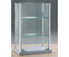 ITALFROM Vetrina da Banco in Cristallo Temperato con 2 Ripiani Regolabili in Altezza - 40X25X h60 - Made in Italy