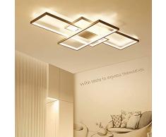 Plafoniera a LED Soggiorno Dimmerabile Soffitto Lamp Moderno Rettangolo Quadrato Designer Camera da Letto Lampada a Sospensione con telecomando Cucina acrilica Sala da pranzo Ufficio scala Lampadari