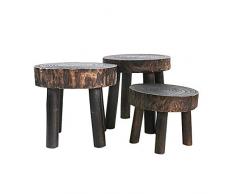 ZQDP LYX® Sedia in Legno Antico Stool, Sgabello Nuovo Ristorante Cinese Intorno al Banco (Size : M:28 * 28 * 28CM)