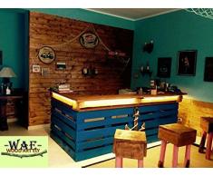BANCONE BAR VINTAGE EPAL E LEGNO MASSELLO