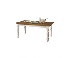 InHouse srls Tavolo Rovere, Arte povera, in Legno massello e MDF Apertura a Libro - Mis. 90x90
